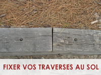 Fixer vos traverses de chemin de fer au sol