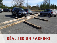 Réaliser un parking en traverses de chemin de fer