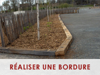 Réaliser une bordure en traverses de chemin de fer